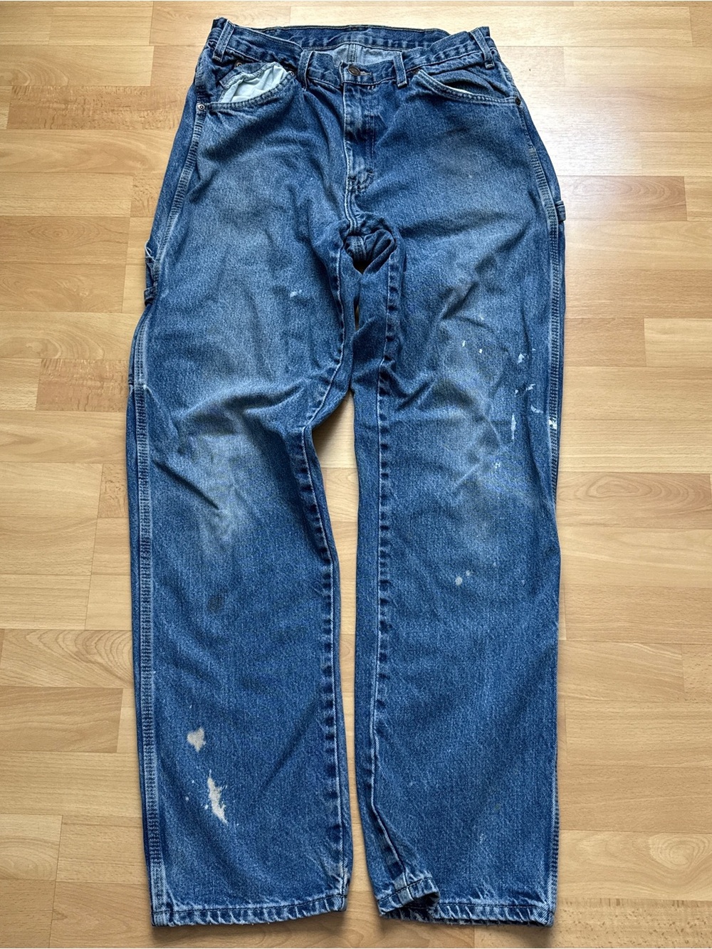 Dickies Carpenters Paint Splattered And Distressed Mens Size 29x33